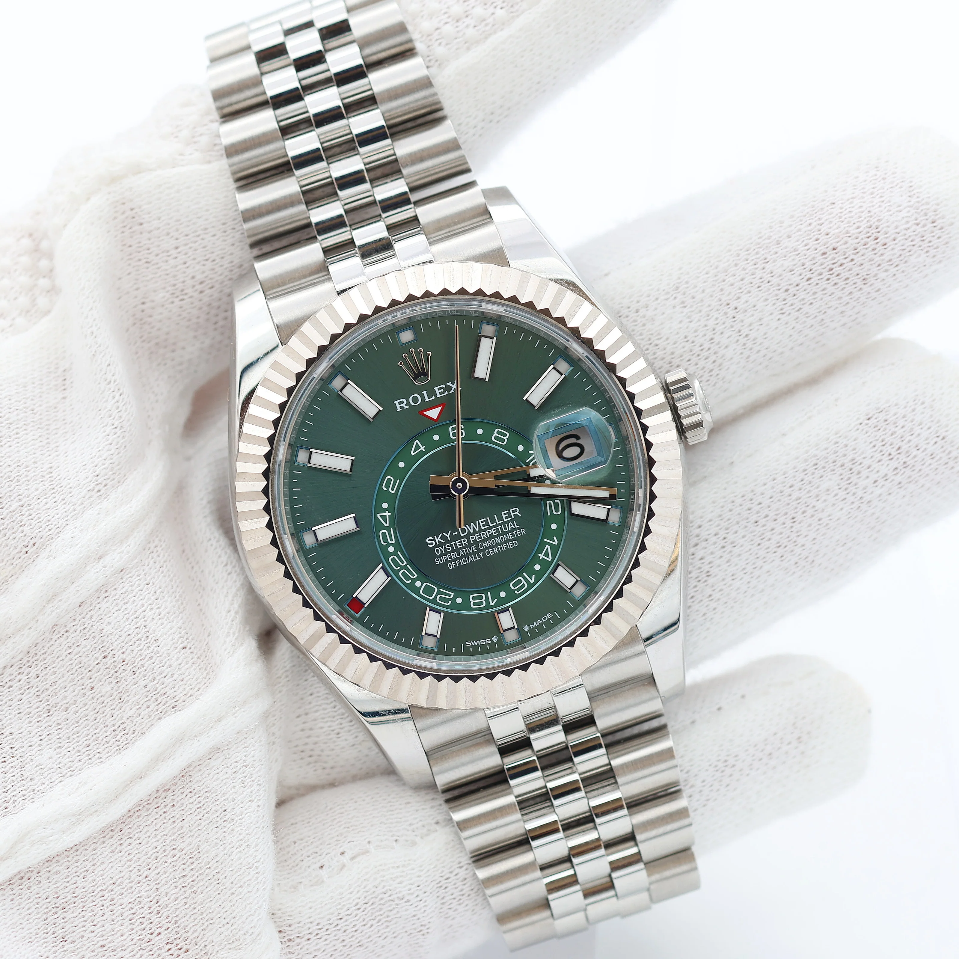 Rolex Sky-Dweller ref. 336934 Green dial - Jubilee - Full Set - Image 10