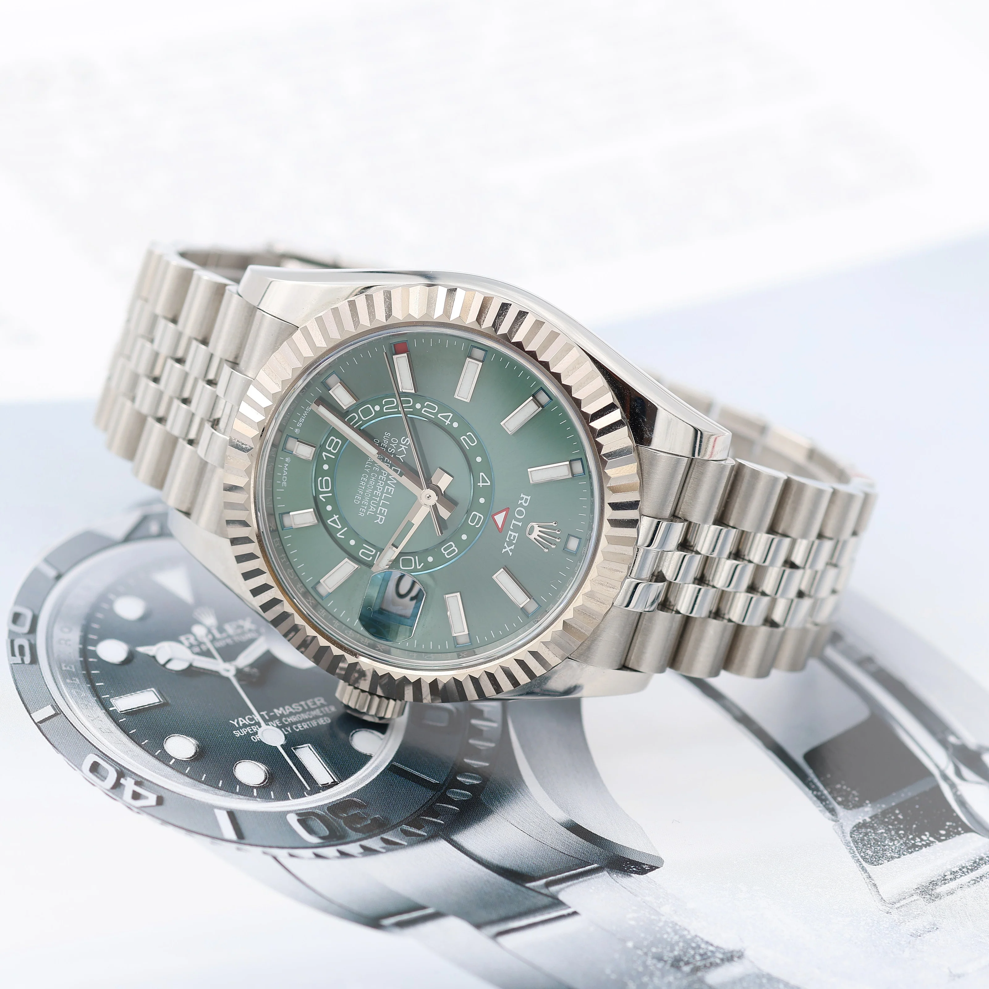 Rolex Sky-Dweller ref. 336934 Green dial - Jubilee - Full Set - Image 11