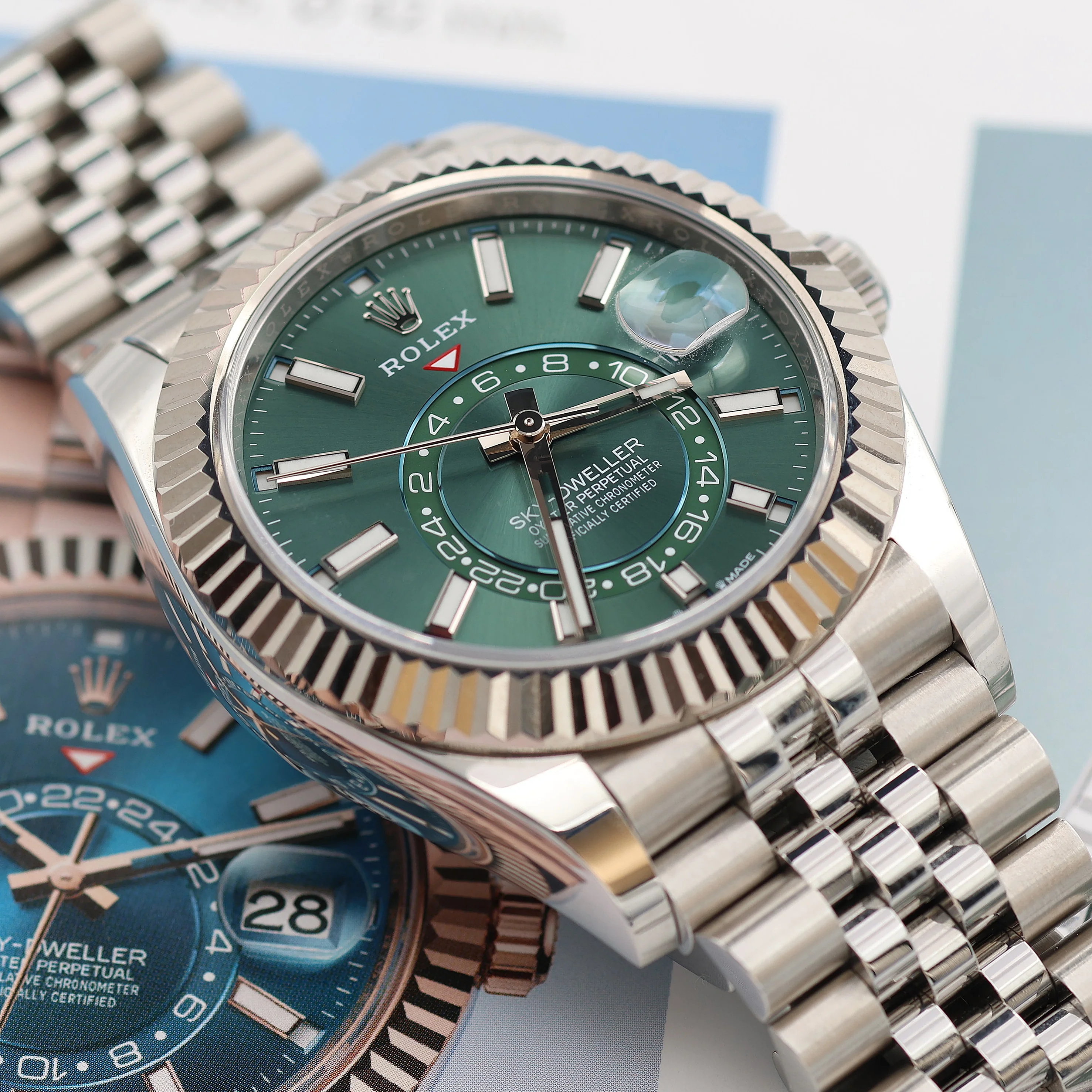 Rolex Sky-Dweller ref. 336934 Green dial - Jubilee - Full Set - Image 6