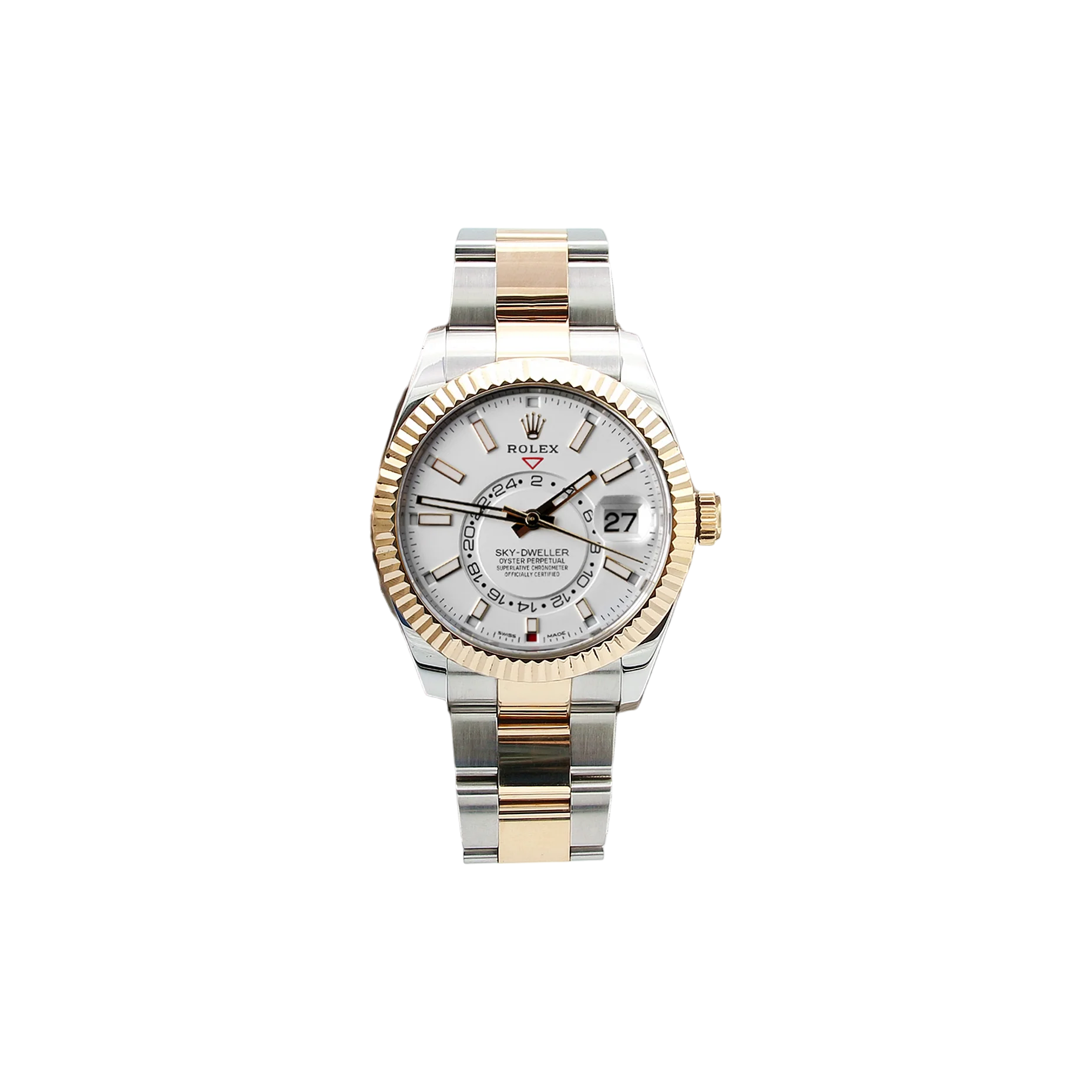 Rolex Skydweller Steel/Gold ref. 326933 White Dial Oyster bracelet - Full Set