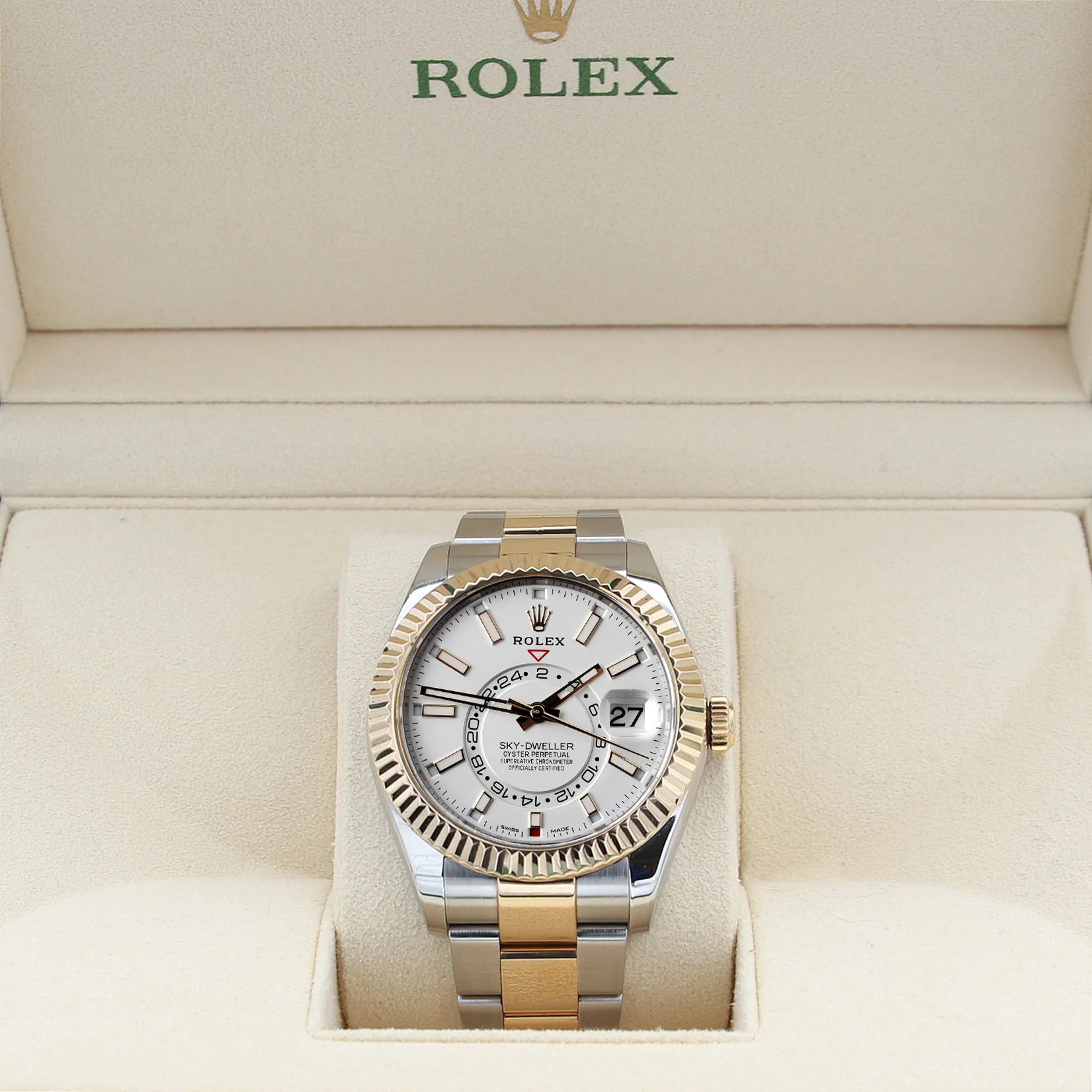 Rolex Skydweller Steel/Gold ref. 326933 White Dial Oyster bracelet - Full Set - Image 4