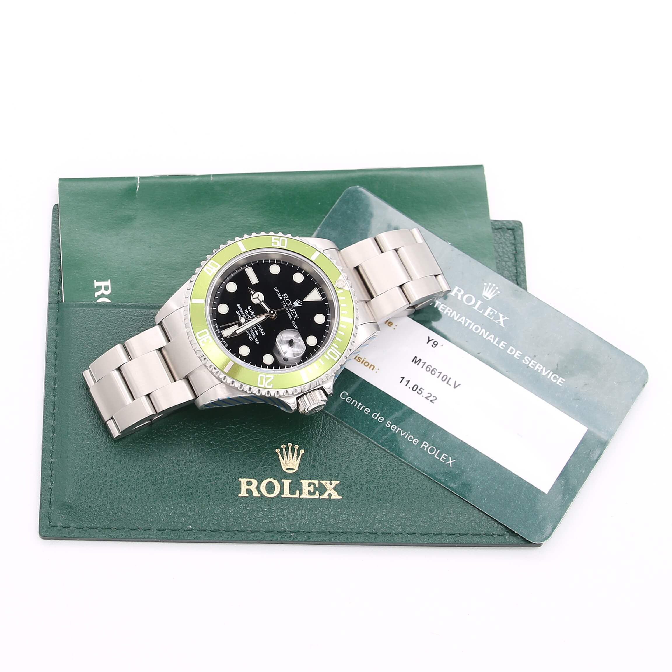 Rolex Submariner ref. 16610LV - Fat Four Serial Y - Service Card Rolex - Image 9