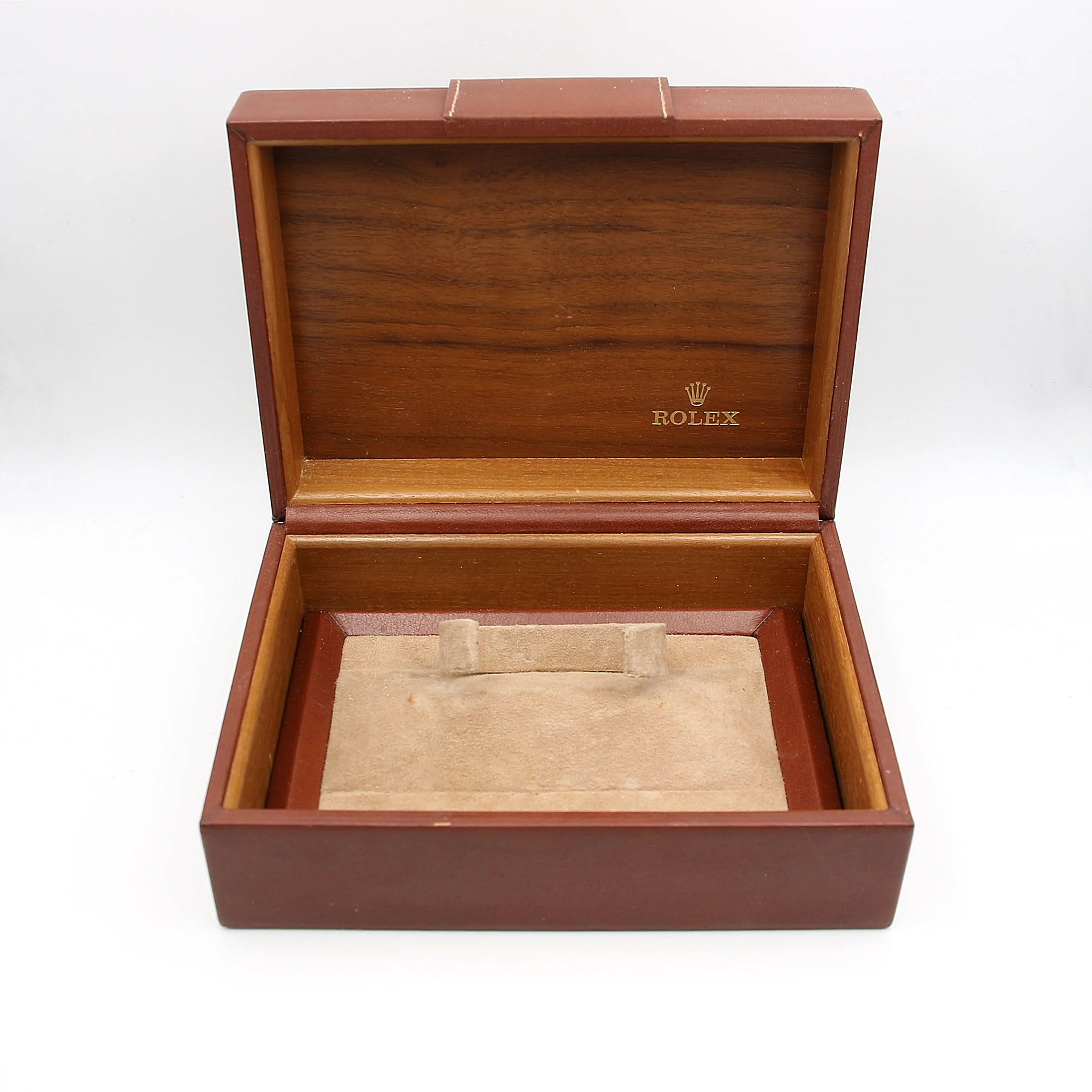 Rolex Watch Box | Vintage Box Men Brown Leather "Buckle" 71.00.01 - Image 2