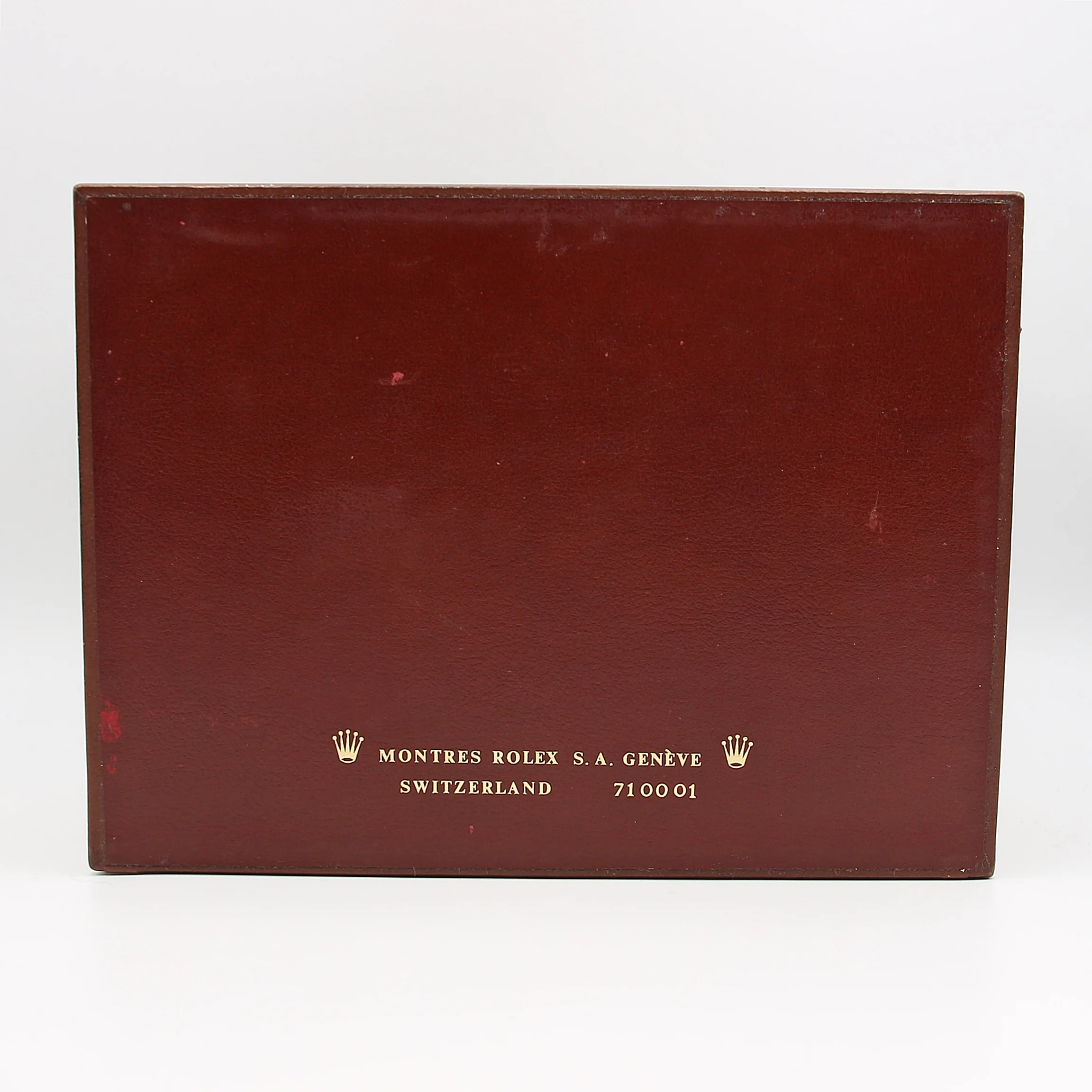 Rolex Watch Box | Vintage Box Men Brown Leather "Buckle" 71.00.01 - Image 5