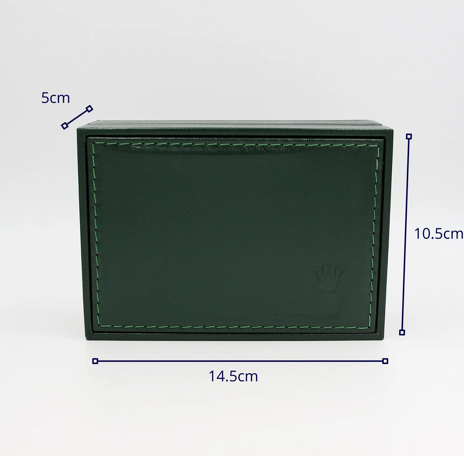 Rolex Watch Box | Vintage Box Men Green with light green stitching 68.00.2 - Image 3