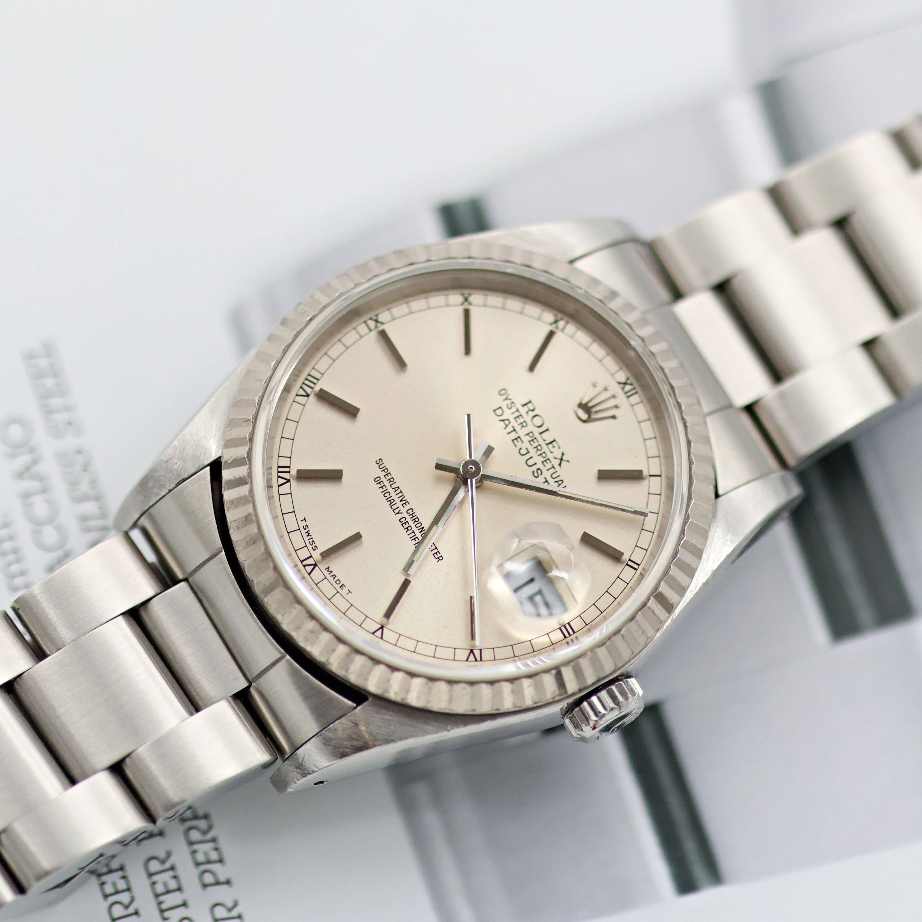 ON SALE: Rolex Datejust ref. 16234 Silver Dial (Circle Minutes) - Oyster Bracelet - Image 12