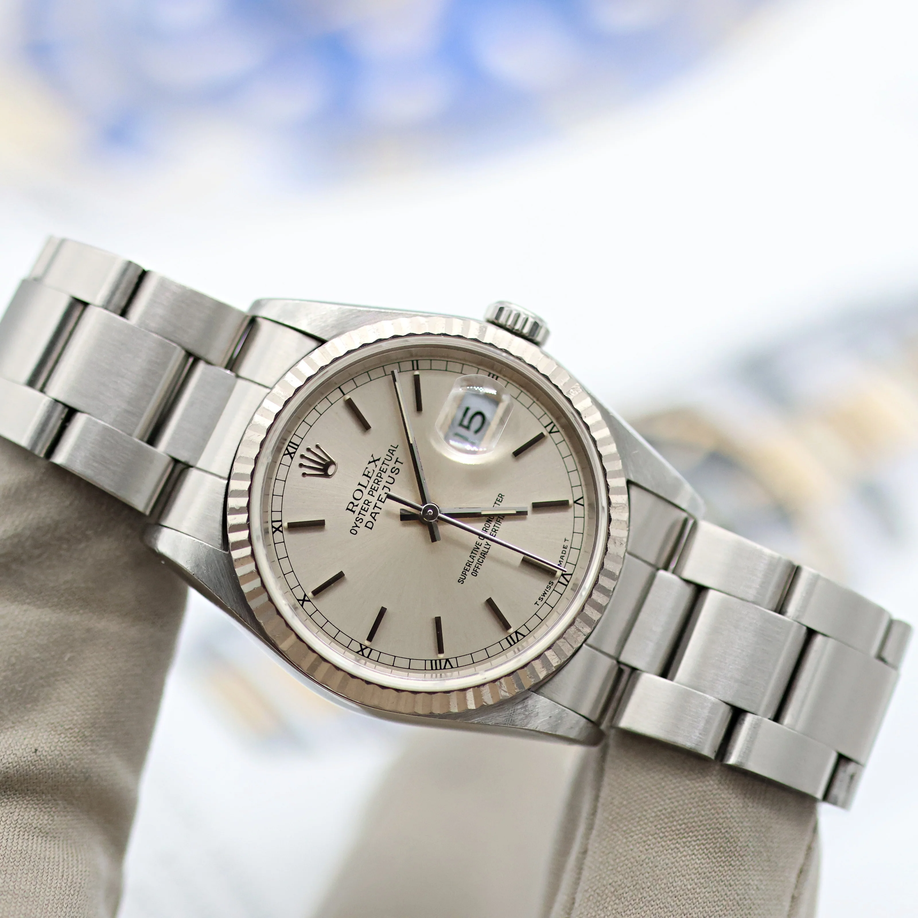 ON SALE: Rolex Datejust ref. 16234 Silver Dial (Circle Minutes) - Oyster Bracelet - Image 13