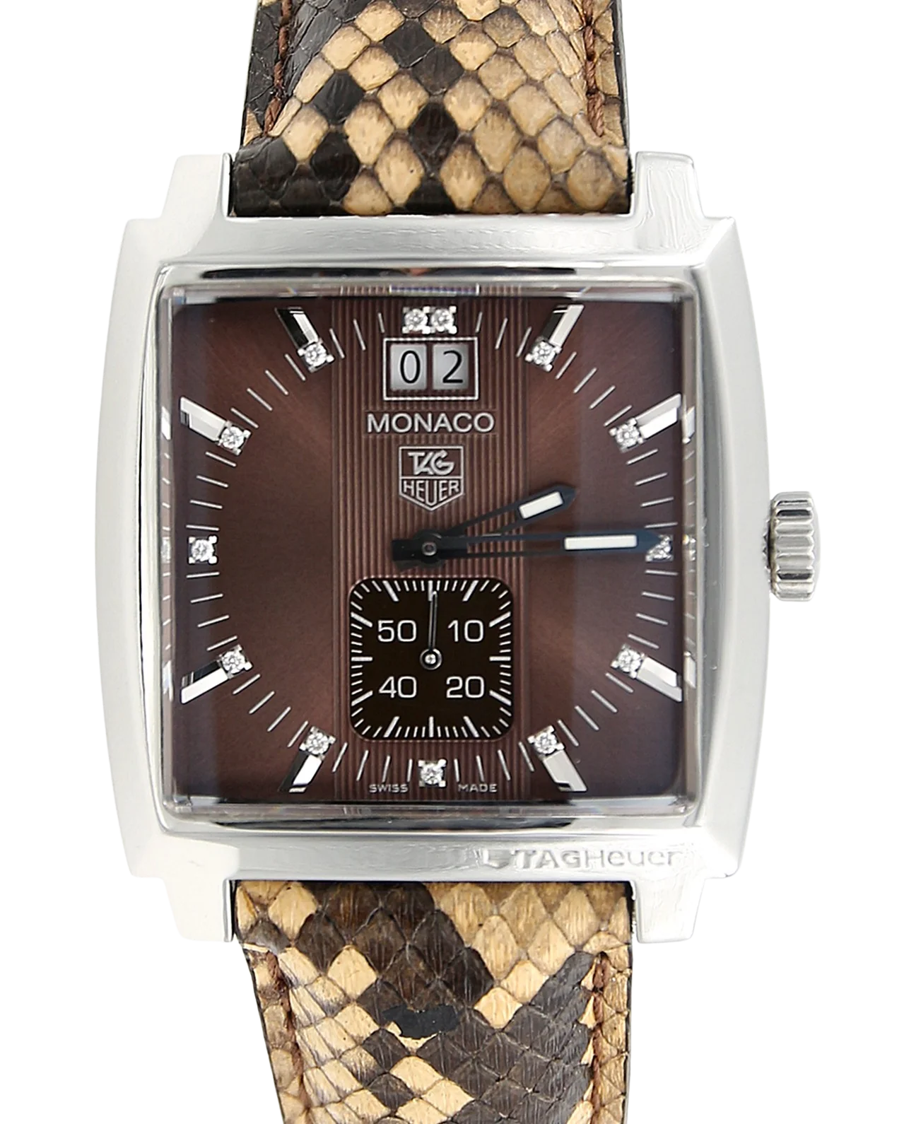 Tag Heuer Monaco Lady Grande Date ref. WAW1315.FC6217 Leather Strap - Full Set