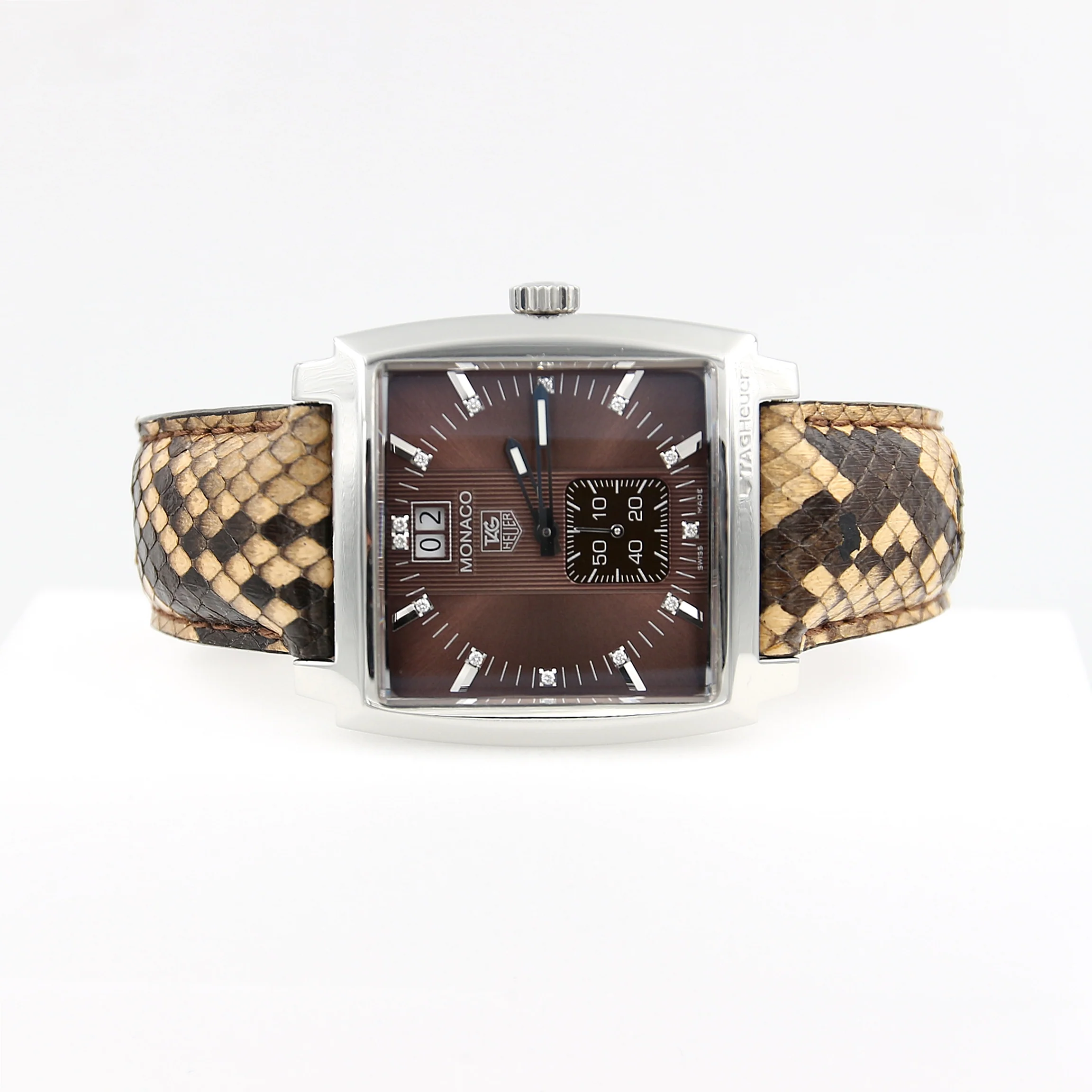 Tag Heuer Monaco Lady Grande Date ref. WAW1315.FC6217 Leather Strap - Full Set - Image 3