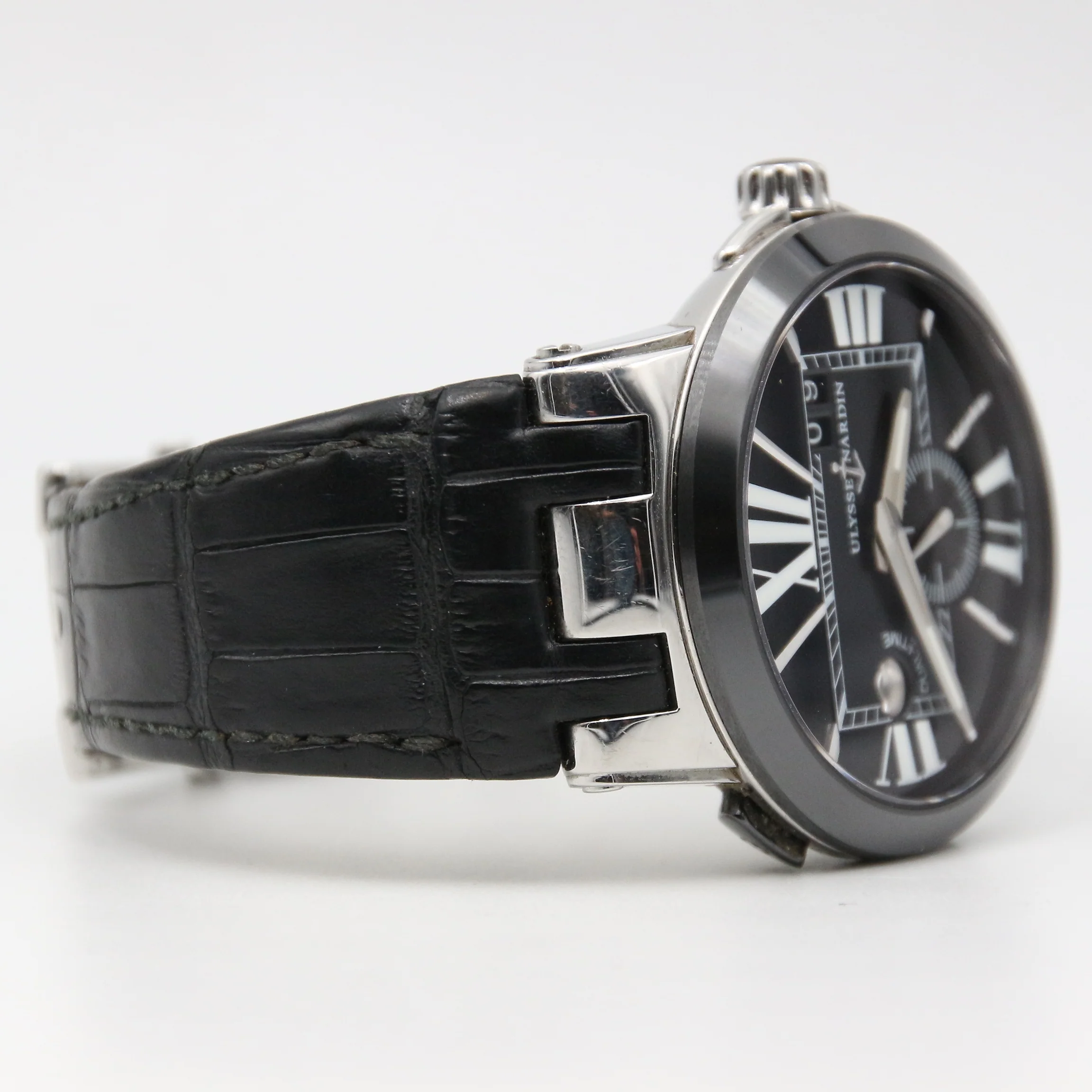 Ulysse Nardin Executive Dual Time Ceramic ref 243-00-3 Leather Strap - Image 3